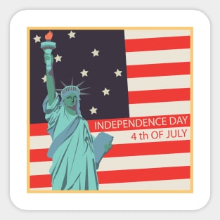 independence day usa vintage liberty america united states retro Sticker